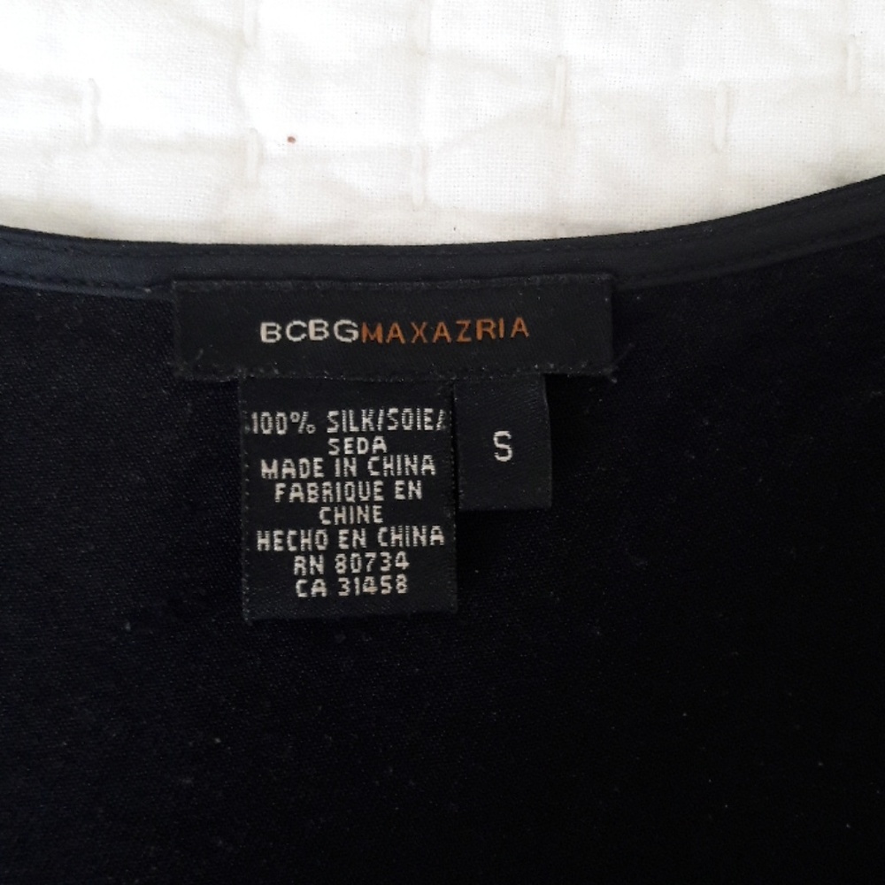 BCBG black silk and sequin top - Picture 5 of 5